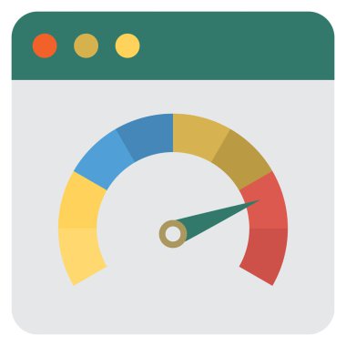 metre & hızı için İş Yönetimi Düz simgesi