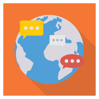 Genel & mesaj için İş Yönetimi Düz simgesi