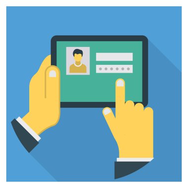 Kullanıcı & hesabı için İş Yönetimi Düz simgesi 