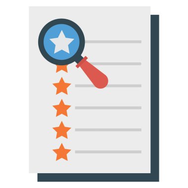 Büyüteç dosyası için İş Yönetimi Düz simgesi