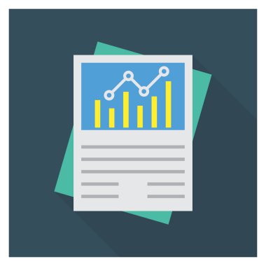 Grafik & raporu için İş Yönetimi Düz simgesi 