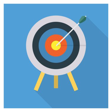 Odaklanma ve başarıya ulaşmak için İş Yönetimi Düz simgesi 