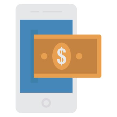 Dolar & parası için İş Yönetimi Düz simgesi