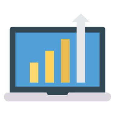 Grafiği & yükseltmek için İş Yönetimi Düz simgesi 