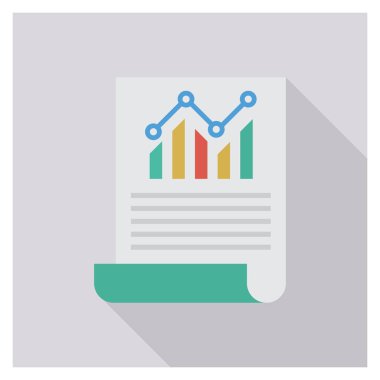 Grafik & raporu için İş Yönetimi Düz simgesi