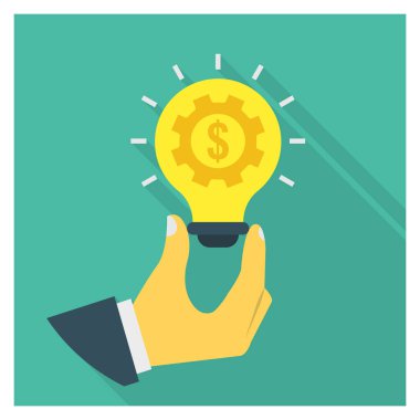 Düşünmek ve yaratıcı olmak için İş Yönetimi Düz simgesi 