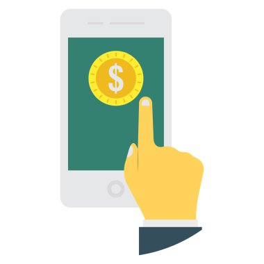 Dokunmak için İş Yönetimi Düz simgesi 