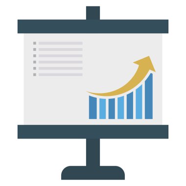 Grafik & raporu için İş Yönetimi Düz simgesi