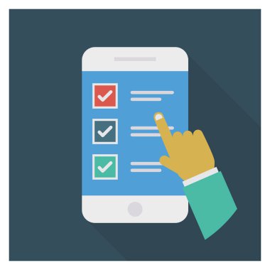 Görev listesi & raporu için İş Yönetimi Düz simgesi 