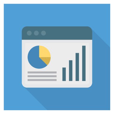 Grafik & raporu için İş Yönetimi Düz simgesi 