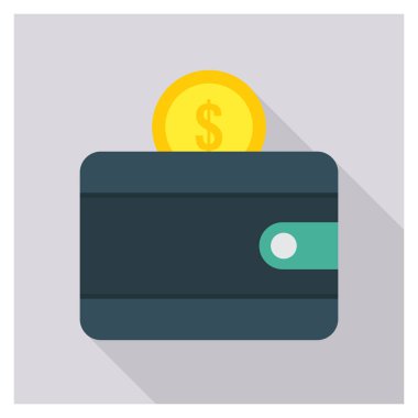 Para ve dolar için İş Yönetimi Düz simgesi 