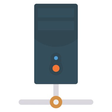 Veritabanı & ağı için İş Yönetimi Düz simgesi 