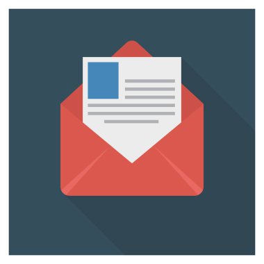 İleti & gelen kutusu için İş Yönetimi Düz simgesi