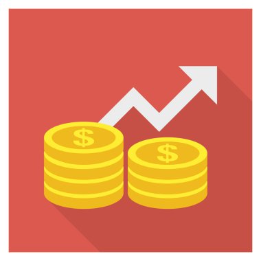 Para & büyümesi için İş Yönetimi Düz simgesi 