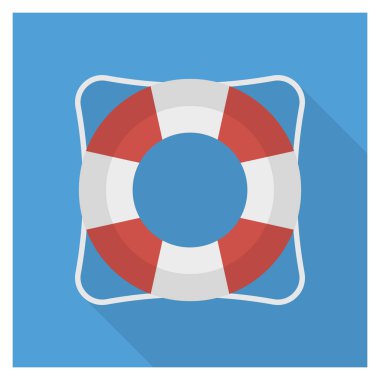 hayat tüp düz simgesi, vektör, illüstrasyon 