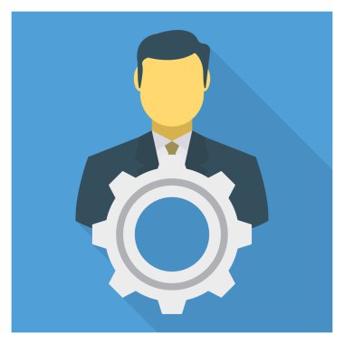 Vites & dişlisi için İş Yönetimi Düz simgesi 