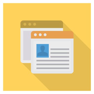 Röportaj & istihdam için İş Yönetimi Düz simgesi