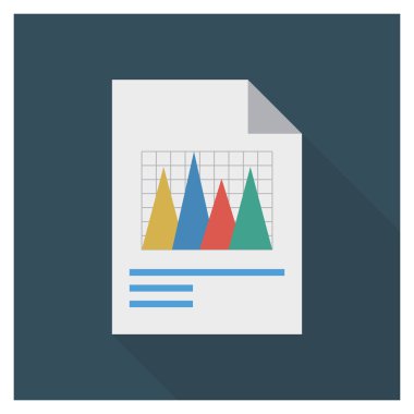 Grafik & raporu için İş Yönetimi Düz simgesi 