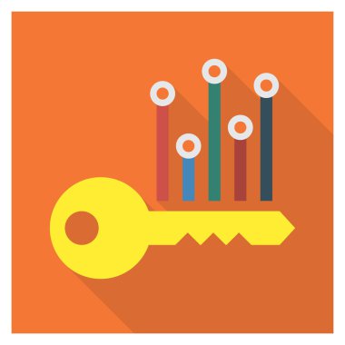 Grafik & büyümesi için İş Yönetimi Düz simgesi 