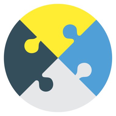 Parça & bulmaca için İş Yönetimi Düz simgesi