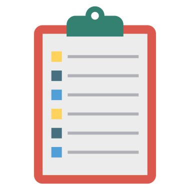 Belge & listesi için İş Yönetimi Düz simgesi