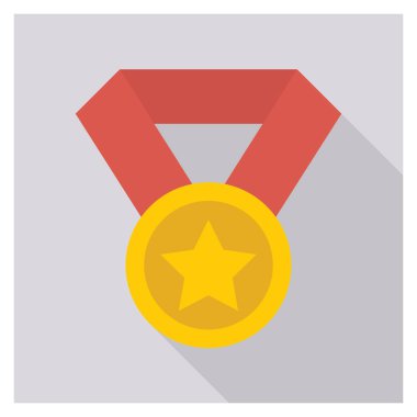 Madalya ve başarı için İş Yönetimi Düz simgesi 