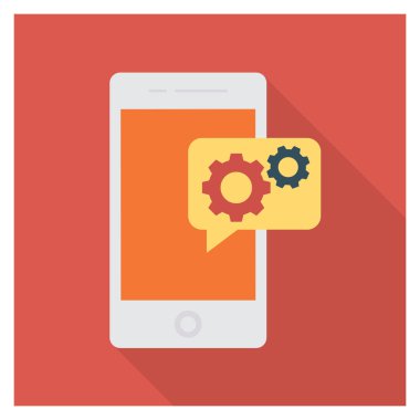 Mobil & ayar için İş Yönetimi Düz simgesi 