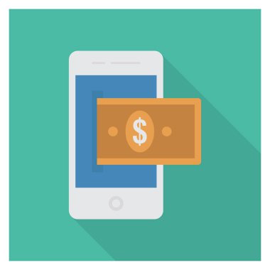 Dolar & parası için İş Yönetimi Düz simgesi