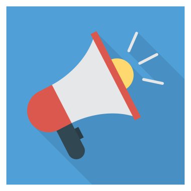 Hoparlör ve anons için İş Yönetimi Düz simgesi