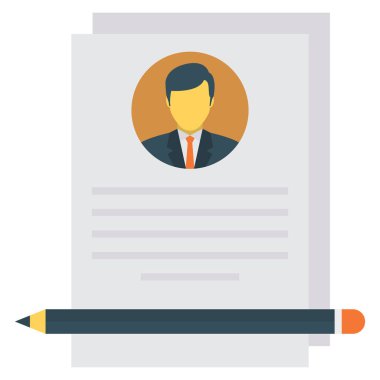 Belge & sayfası için İş Yönetimi Düz simgesi