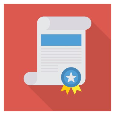 Sertifika & hedefi için İş Yönetimi Düz simgesi