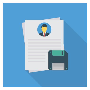 Disketi kaydetmek için İş Yönetimi Düz simgesi 