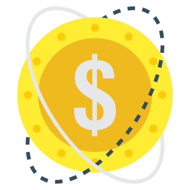 Para ve para birimi için İş Yönetimi Düz simgesi