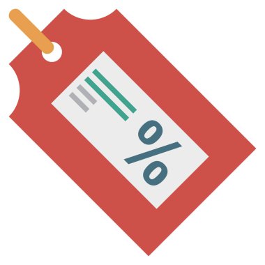 Etiket & satışı için İş Yönetimi Düz simgesi 