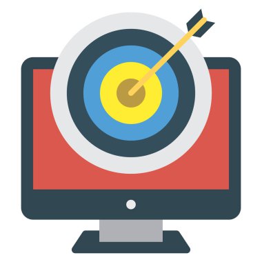 Odaklanma ve başarıya ulaşmak için İş Yönetimi Düz simgesi