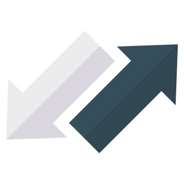 Değişim & oku için İş Yönetimi Düz simgesi