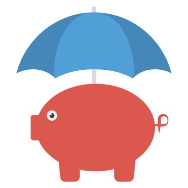 Banka & tasarrufu için İş Yönetimi Düz simgesi 