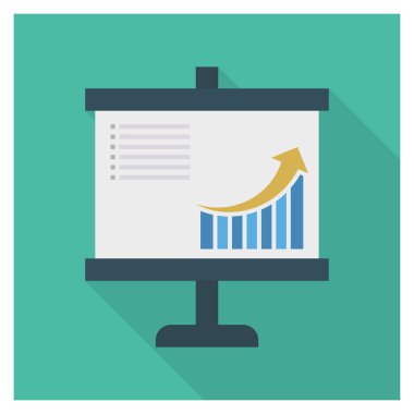 Grafik & raporu için İş Yönetimi Düz simgesi