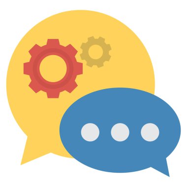 Metin & kabarcığı için İş Yönetimi Düz simgesi 