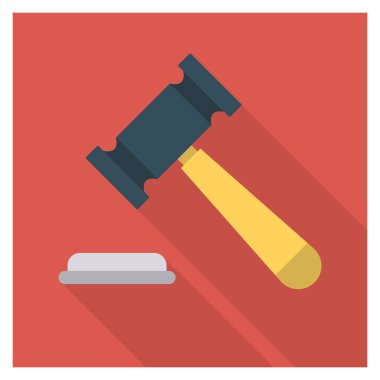 Çekiç & yasal için İş Yönetimi Düz simgesi