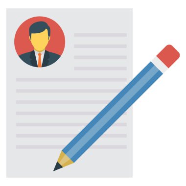 Cv & belgesi için İş Yönetimi Düz simgesi