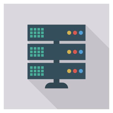 Veritabanı & depolama için İş Yönetimi Düz simgeleri 