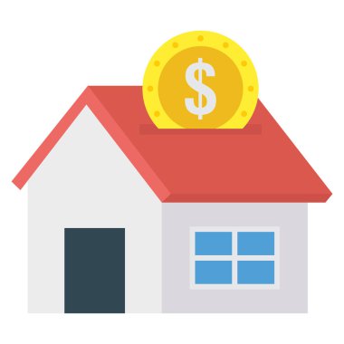 Dolar & tasarrufu için İş Yönetimi Düz simgeleri 