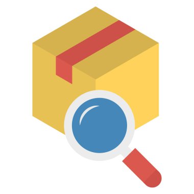 Paket & karton için İş Yönetimi Düz simgesi 