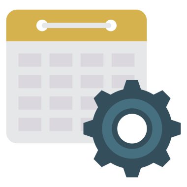 Tarih ve ay için İş Yönetimi Düz simgesi 