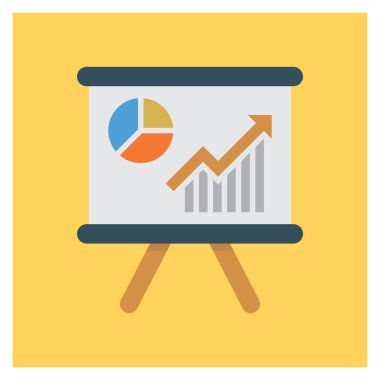 Pano & grafiği için İş Yönetimi Düz simgesi