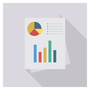 Grafik & raporu için İş Yönetimi Düz simgesi 
