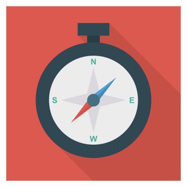 Yön ve seyahat için İş Yönetimi Düz simgesi