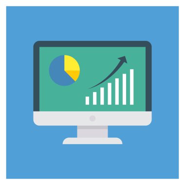 Grafik & çizelgesi için İş Yönetimi Düz simgesi