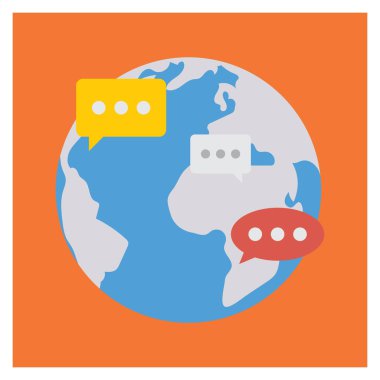 Genel & mesaj için İş Yönetimi Düz simgesi